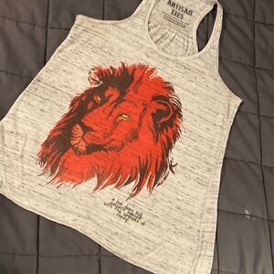 Artisan Tees Lion Head Racerback Tank
